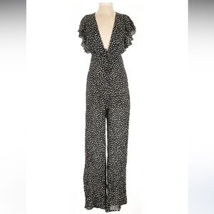 Stone Cold Fox Monochrome polka dot  Speckled Jumpsuit size small